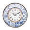 Shabby wall clock in white and blue...