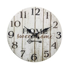 White decorative clock in shabby chic style
