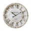 Shabby wall clock in white and brown...