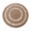 Round jute rug for home or balcony
