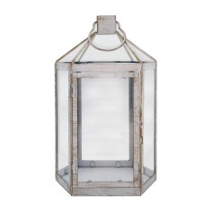 White garden lantern for flowers or candles