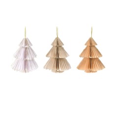Nyla - Pendenti di Natale a forma di albero in 3 colori