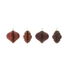 Sericea - Decorative paper pendants 2 shapes and 2 colors
