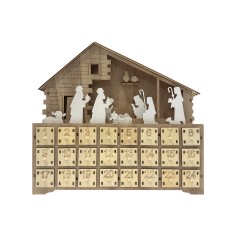 Melissa - Advent calendar with nativity scene and lights