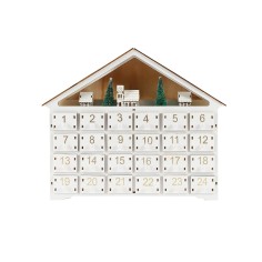 Aristea - Wooden Advent calendar with lights and drawers