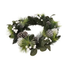 Raflesia - Decorative Christmas wreath with faux pinecones