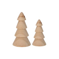 Rubra - Mini árboles de Navidad decorativos de madera