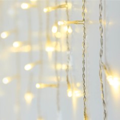 Lunaria - Cascata di luci natalizie color bianco caldo
