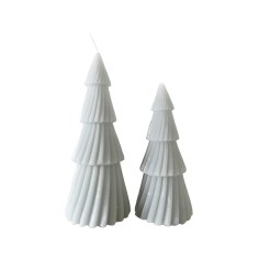 Alnus - Dekorative graue Weihnachtskerzen mit Weihnachtsthema