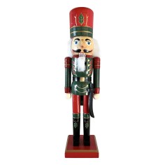 Renge - Soldado cascanueces de Navidad con un sombrero rojo