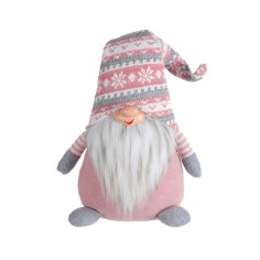 Decorative pink gnome doorstop or for fireplace