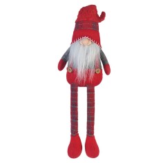 Gnome de Noël cale-porte décoratif avec de longues jambes