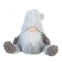 Christmas gnome in gray doorstop fabric