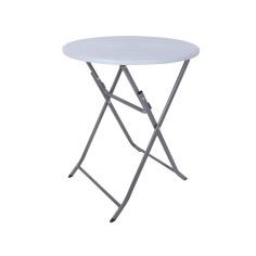 Basal - Round space-saving grey garden table