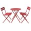 Seyal - Red outdoor bistro set with...