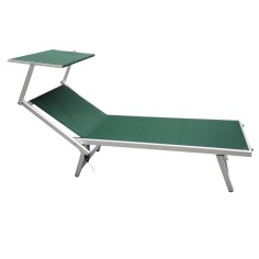 Jaca - Chaise longue pliante verte pour plage ou piscine