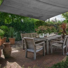 Panga - Voile parasol grise 4x5 m pour jardin ou terrasse