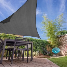 Susam - Vela parasol triangular gris de 3,6x3,6x3,6 m
