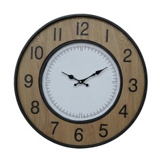 Wall clock in gold and white color
