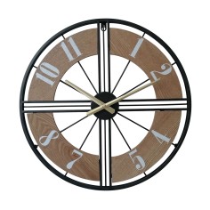 Large wall clock with wheel design