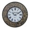 Clock with coastal style majolica...