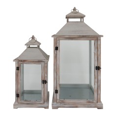 Set of 2 large decorative lanterns for home or outdoor