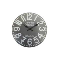 Reloj industrial redondo gris