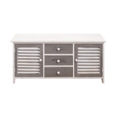 Low sideboard in white and gray vintage style