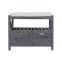 Dark gray vintage style bench with 2...