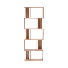 Tall and narrow brown cherry wood color bookcase