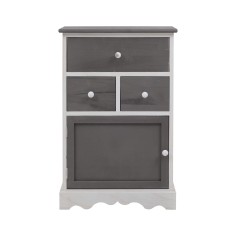 Multipurpose cabinet in vintage style with 1 door and 3 drawers