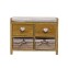 Beige shabby bench with 2 drawers and...