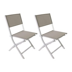 Ilomba - Ensemble de 2 chaises pliantes pour l'extérieur