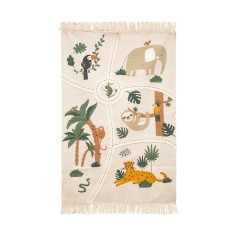 Puriri - Tappeto per cameretta a tema giungla 100x150 cm