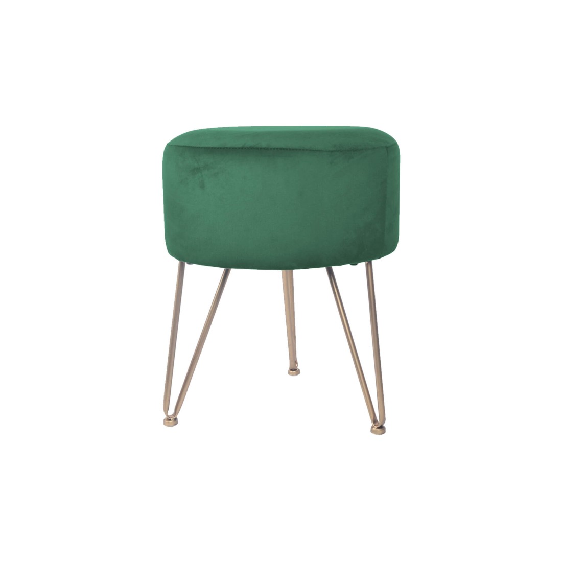 Isatis - Classic-style green padded stool