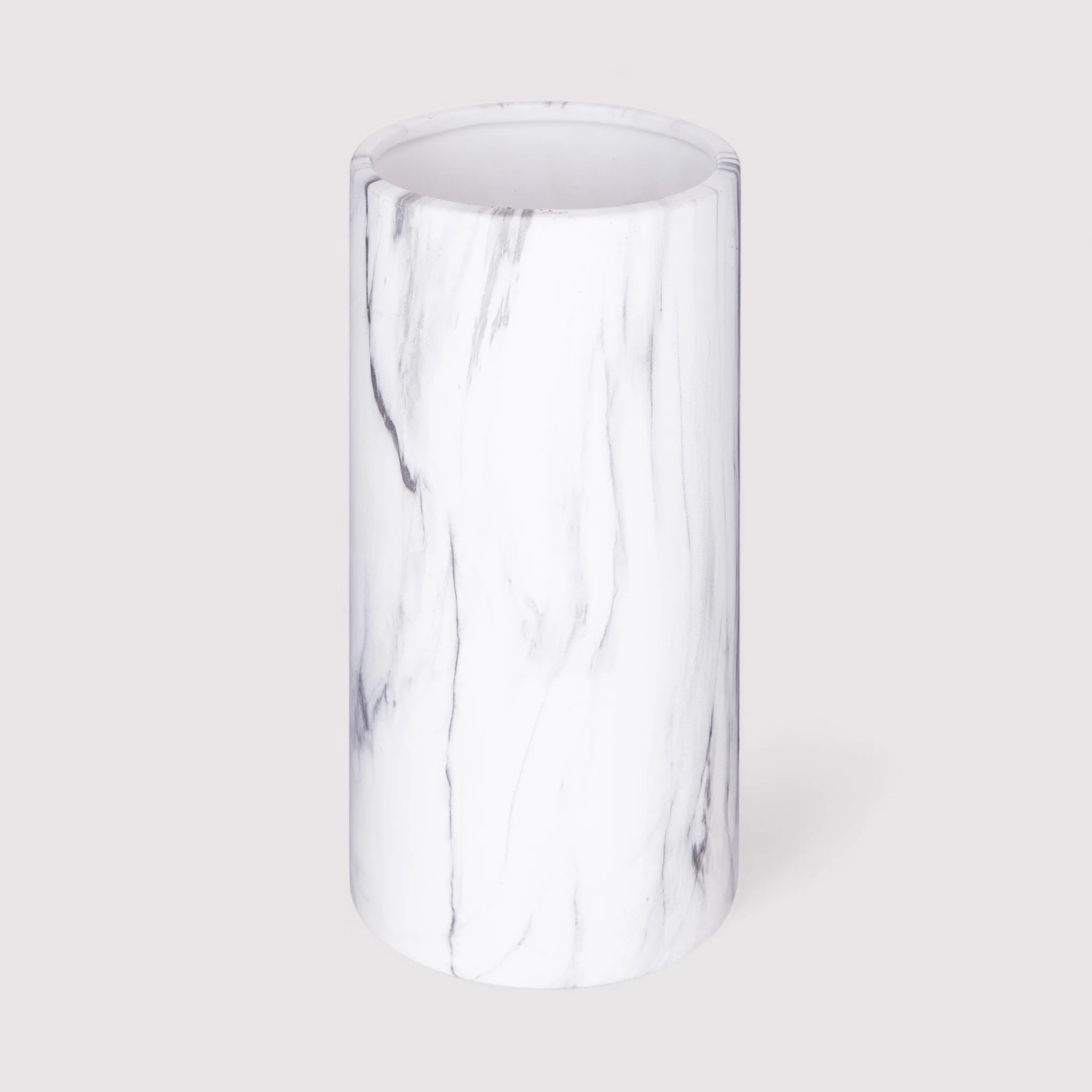 Hallea - Vaso cilindrico da decorazione con effetto marmo