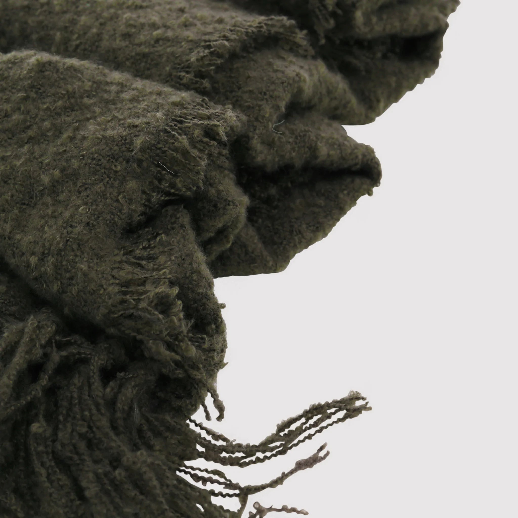 Keten - Coperta decorativa verde muschio per divano o letto