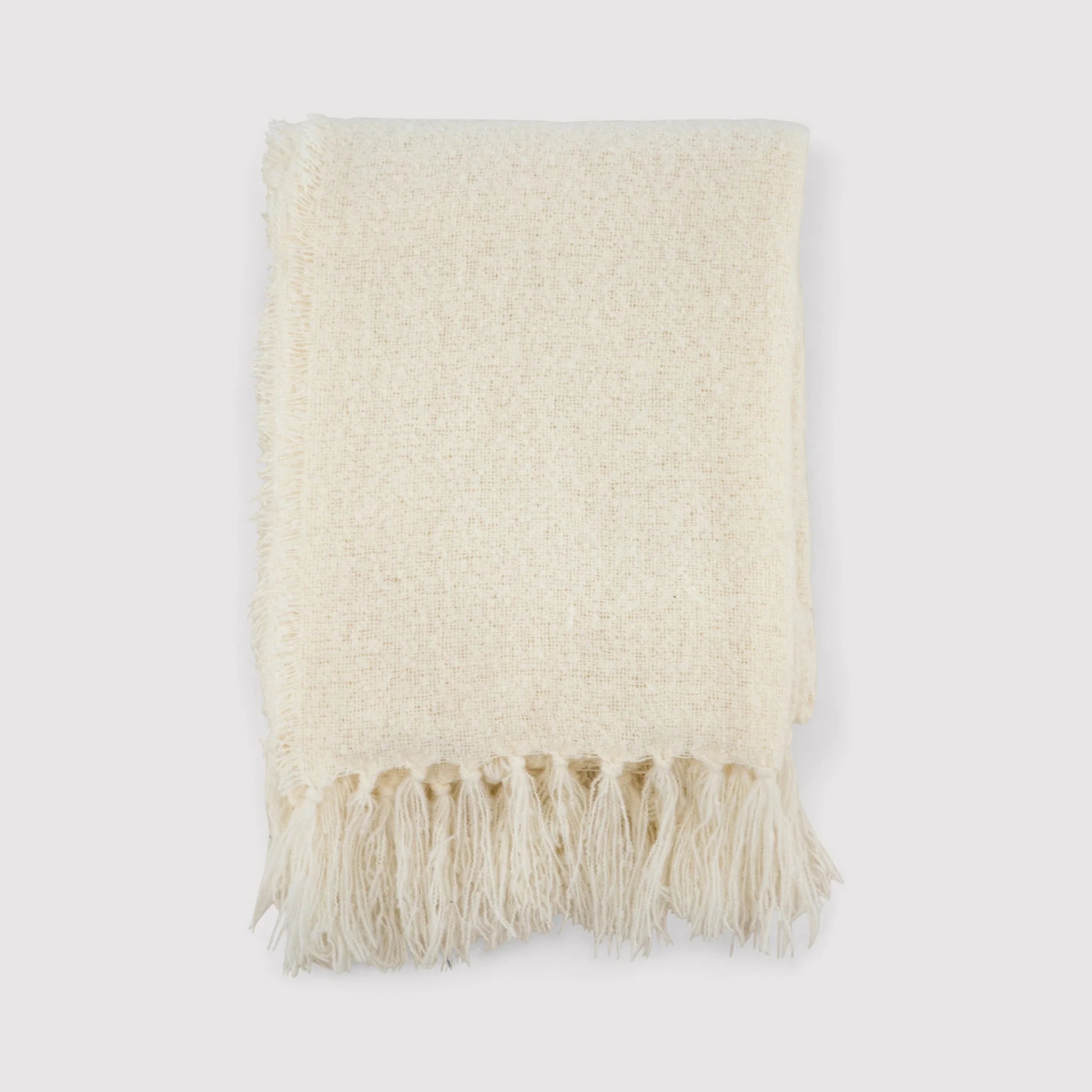 Cyperus - Coperta bianca da decorazione per camera o salotto