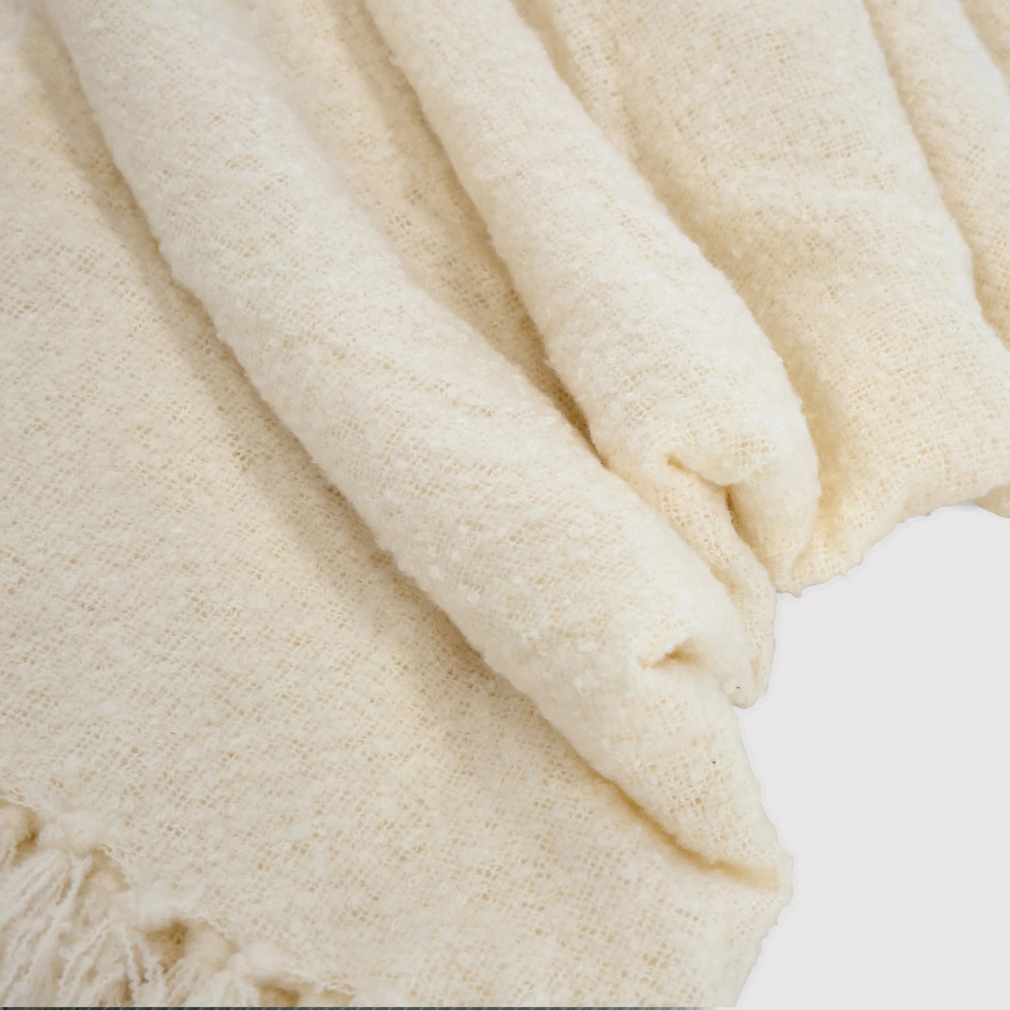 Cyperus - Coperta bianca da decorazione per camera o salotto