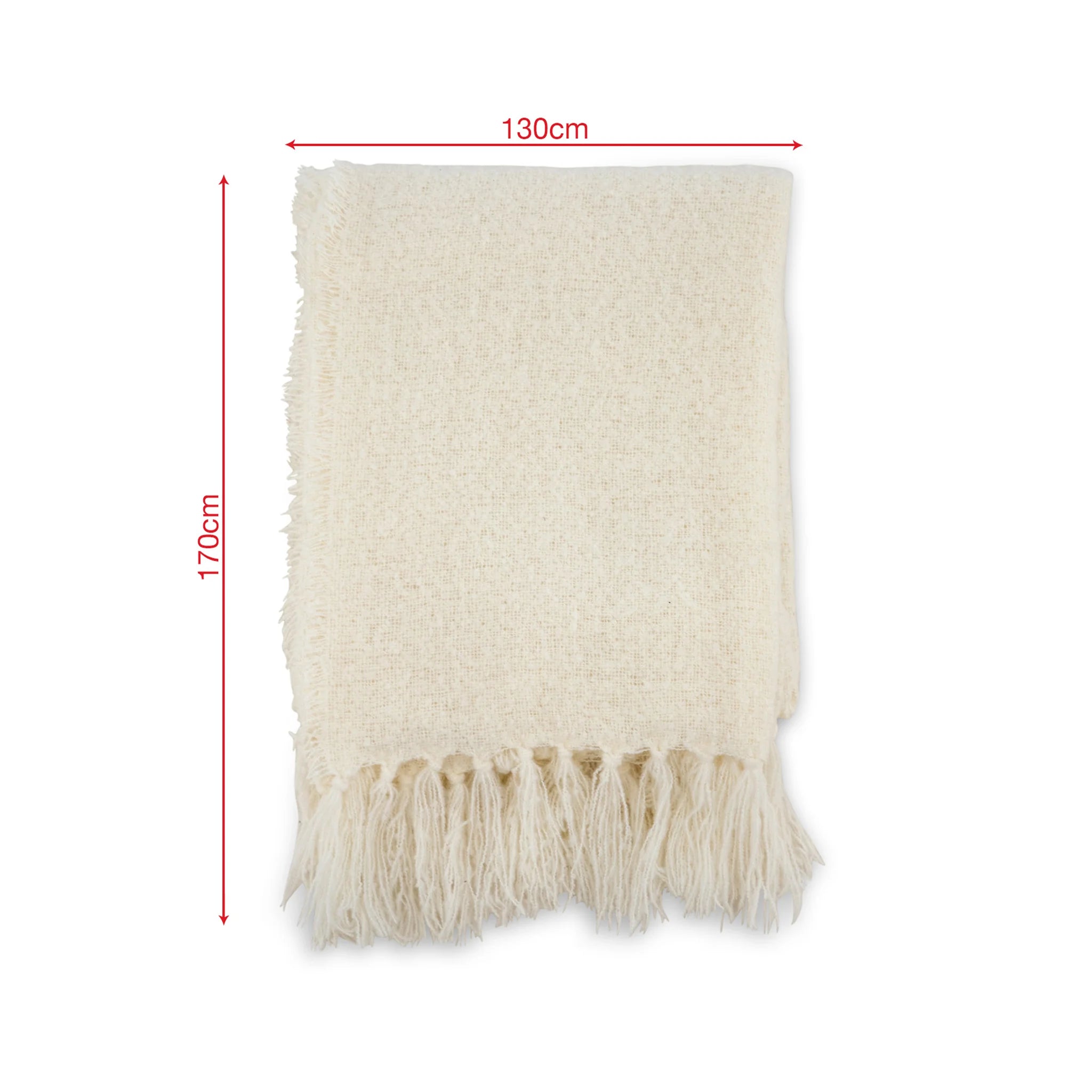 Cyperus - Coperta bianca da decorazione per camera o salotto