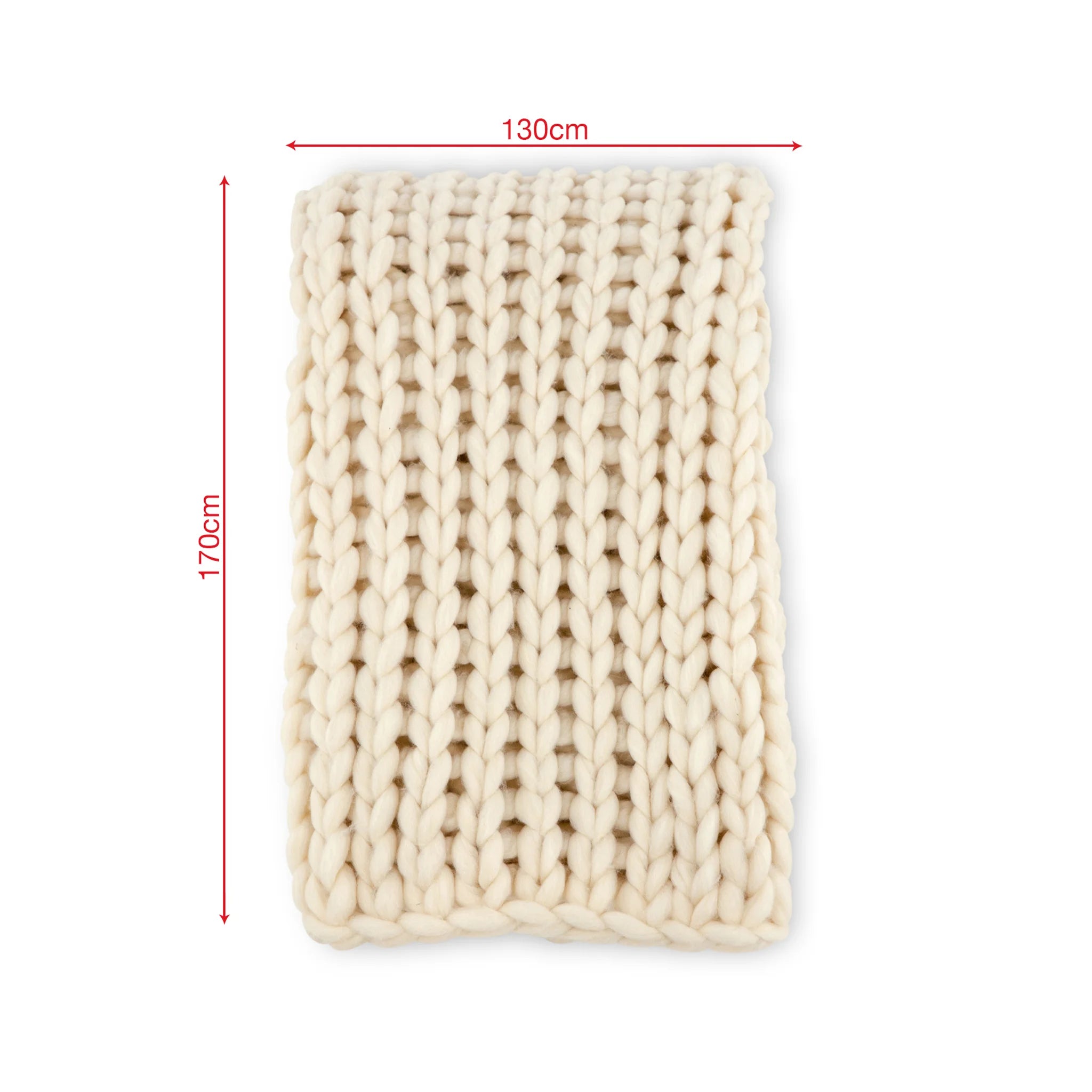 Cercis - Plaid bianco crema per camera o salotto