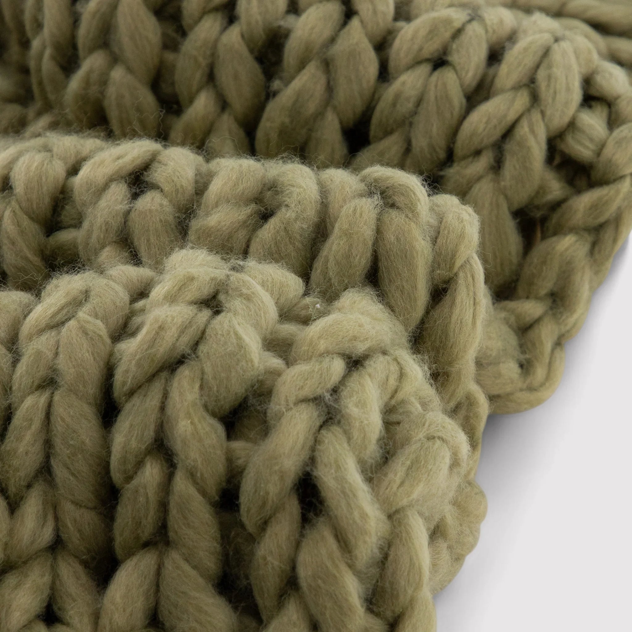 Ibisco - Plaid decorativo verde a trama grezza