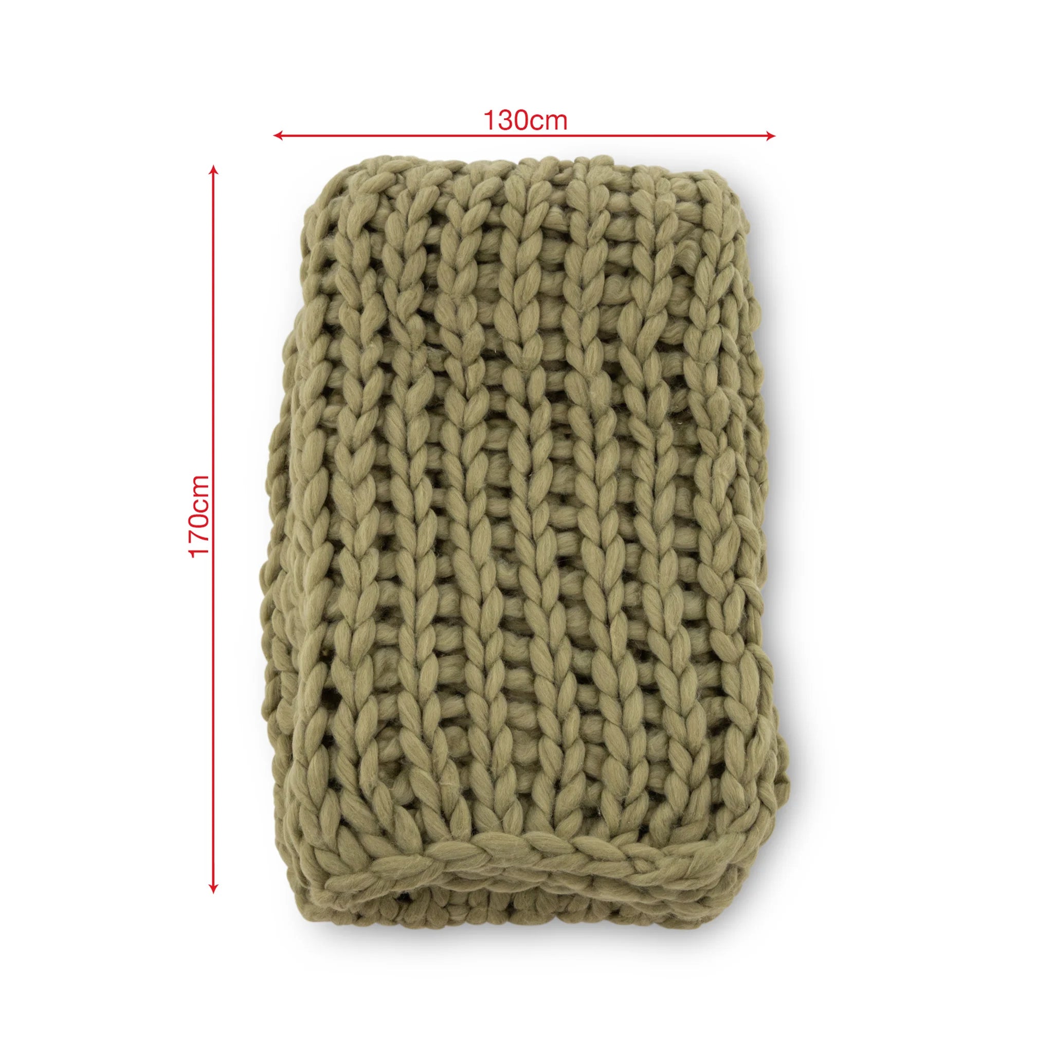 Ibisco - Plaid decorativo verde a trama grezza