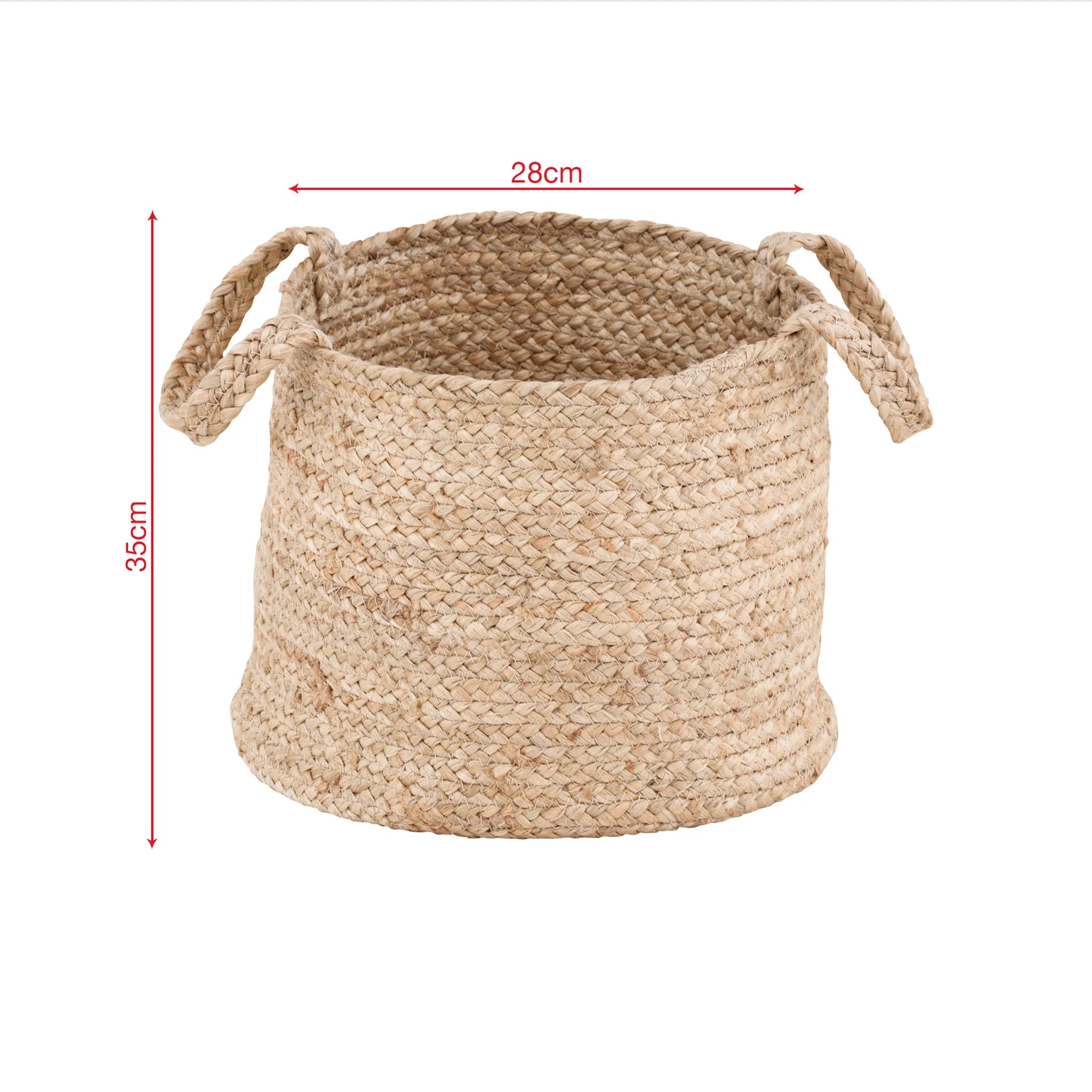 Kadam - Cesto contenitore in juta naturale con manici