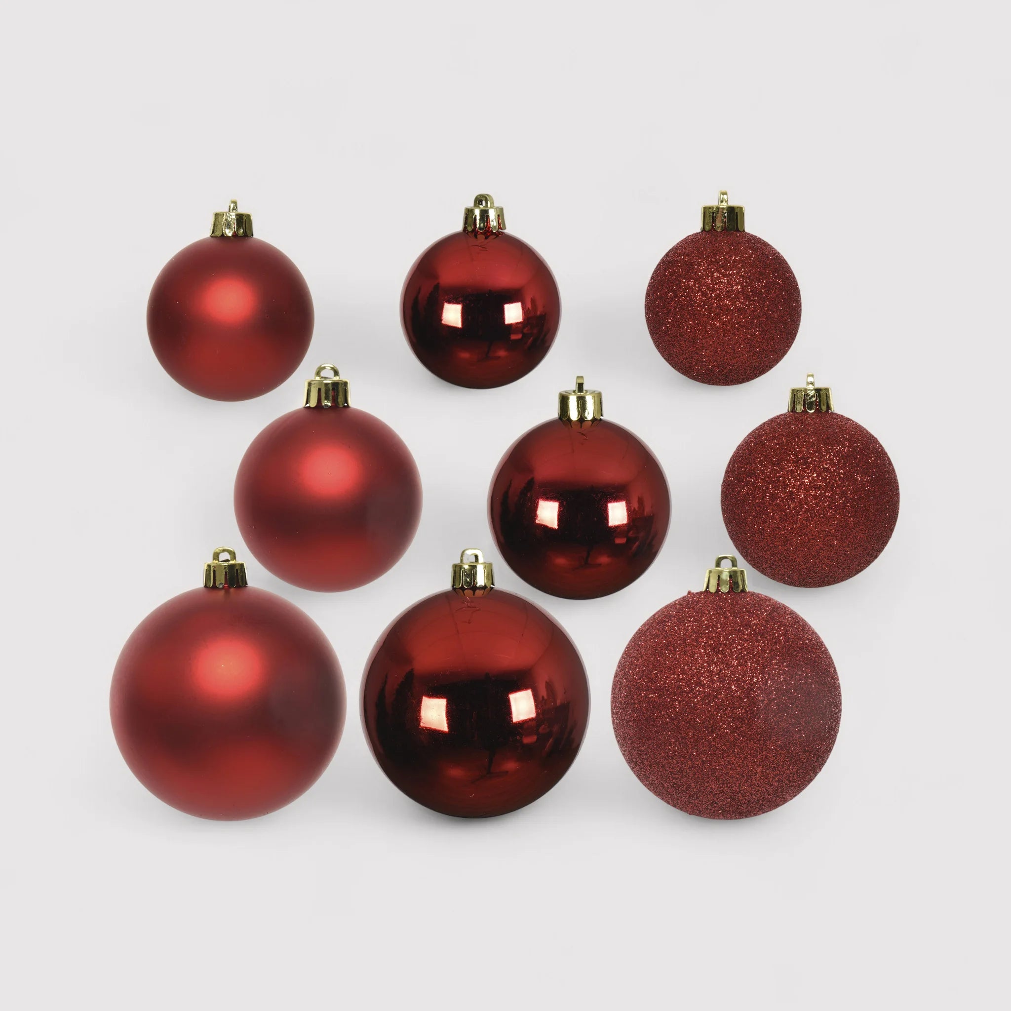 Fakra - 26 sfere natalizie rosse per decorazione albero