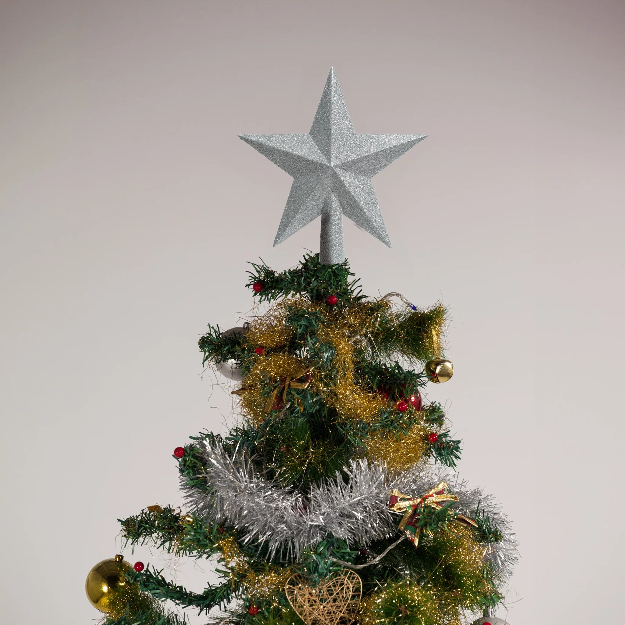 Goya - Puntale in stile classico argentato per abete di Natale