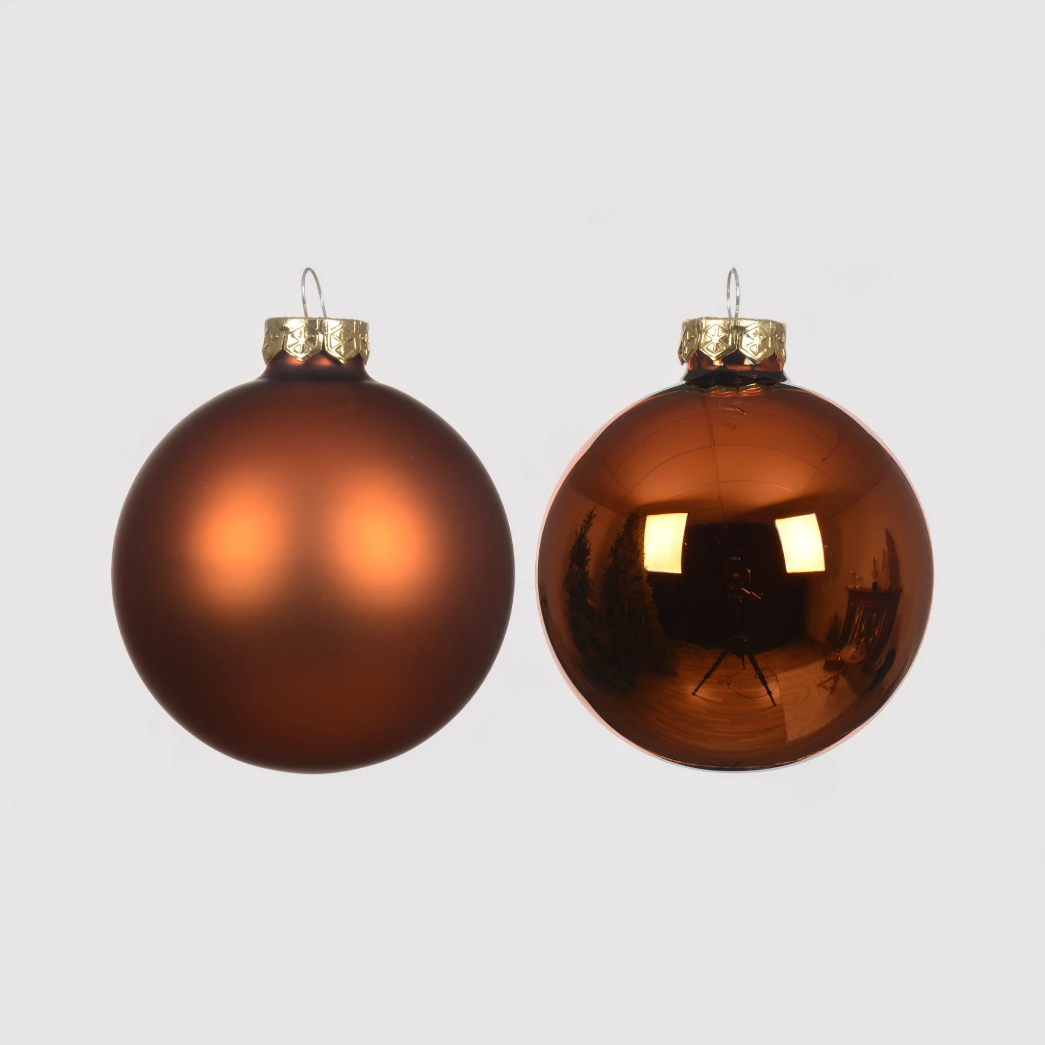 Arbey - Set 16 palline di Natale aracione scuro in vetro