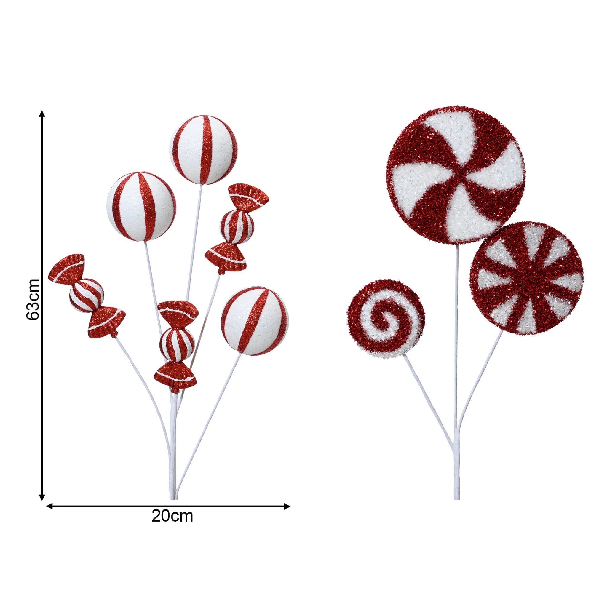 Lokuma - Ornamento a forma di caramella di Natale (2 pezzi)