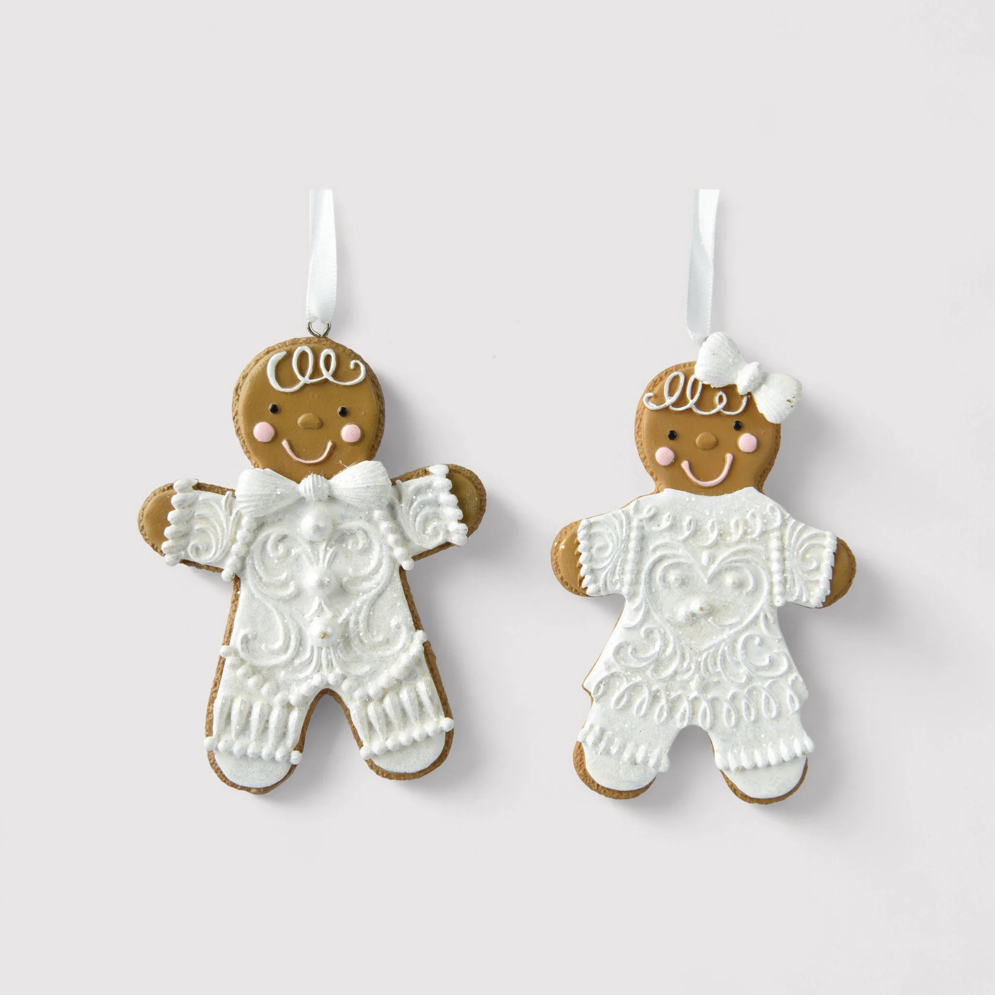 Hoheria - 2 decorazioni a forma di biscotto per abete natalizio