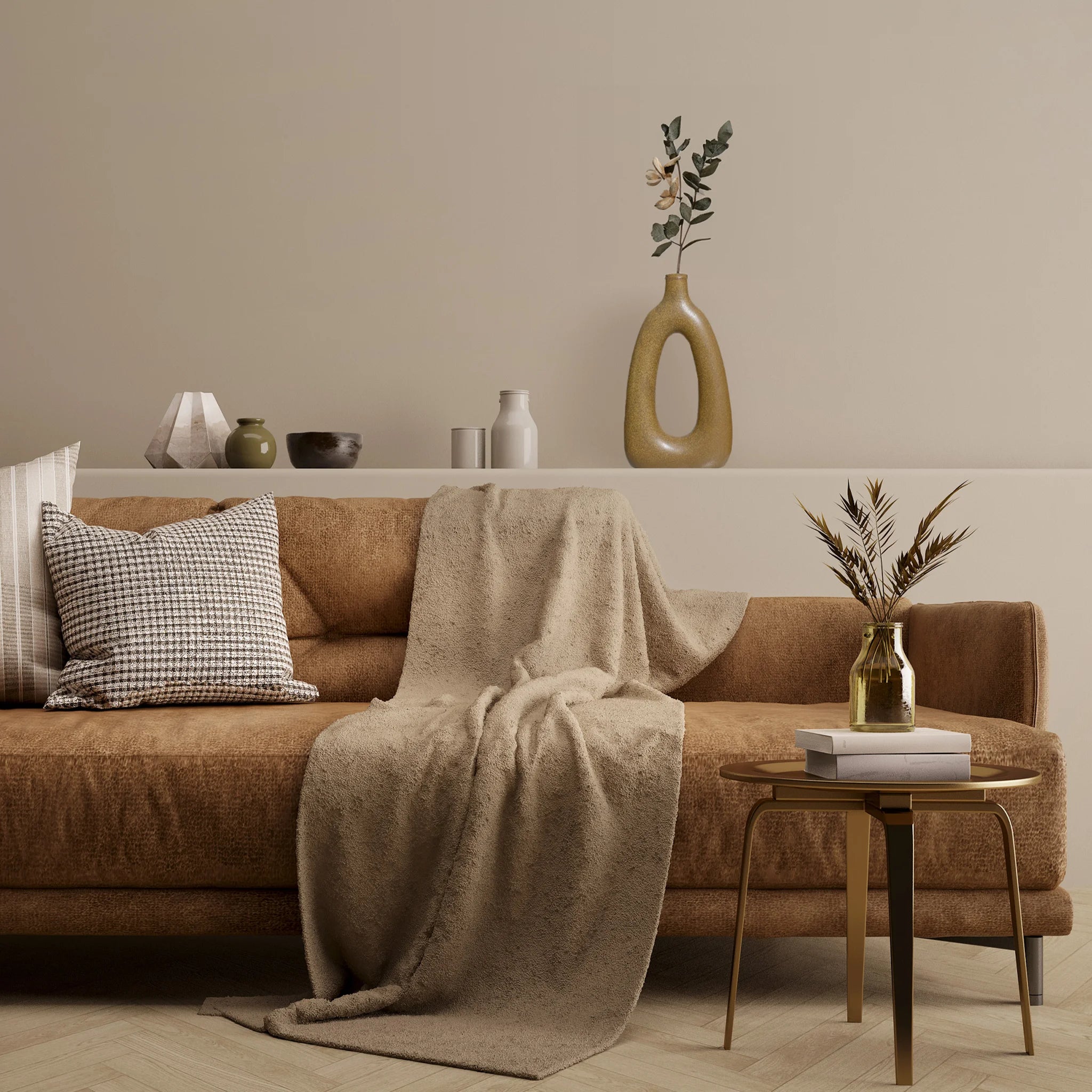 Gayang - Vaso decorativo dal design moderno marrone